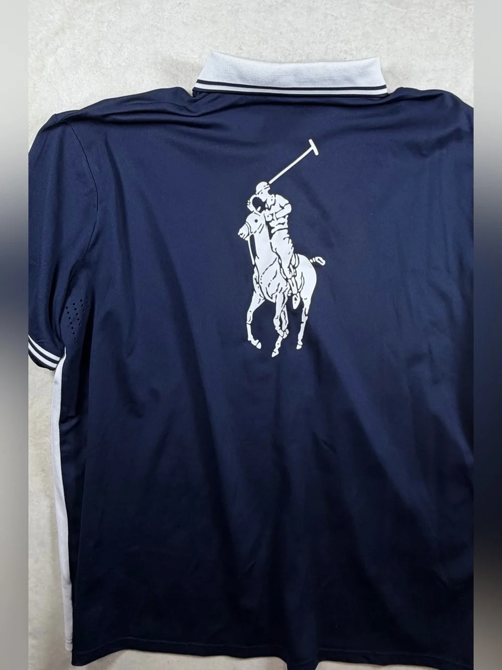 Polo Ralph Lauren 3XL Navy Short-Sleeve 2017 US Open Polo with White Trim